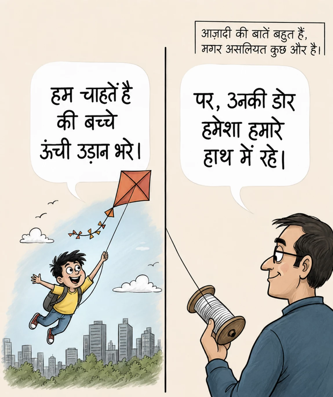 क्या हम बच्चों को सच में आज़ादी देते हैं?